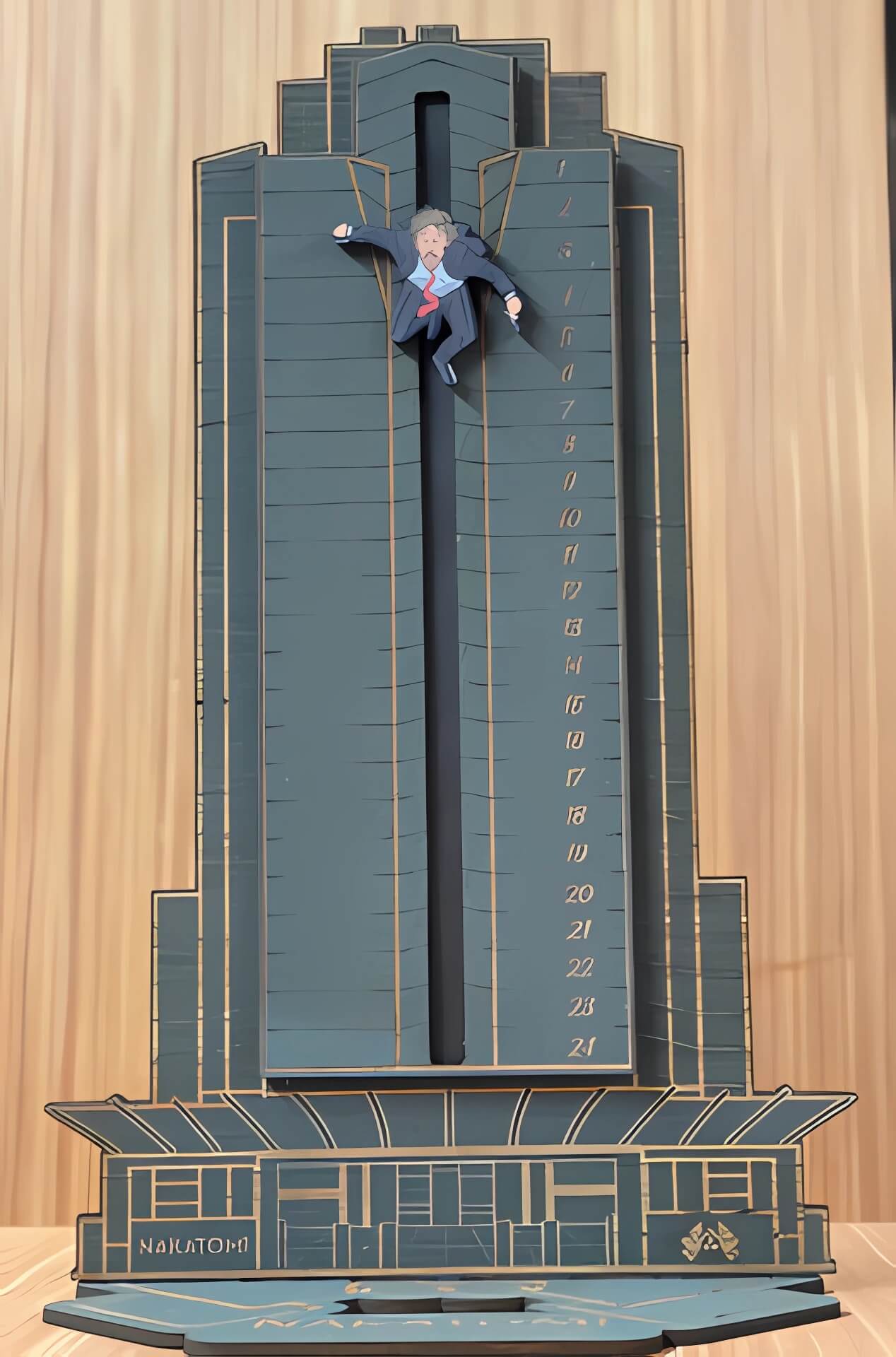 Die Hard Advent Calendar - Hans Gruber Falling off of Nakatomi Plaza ✨