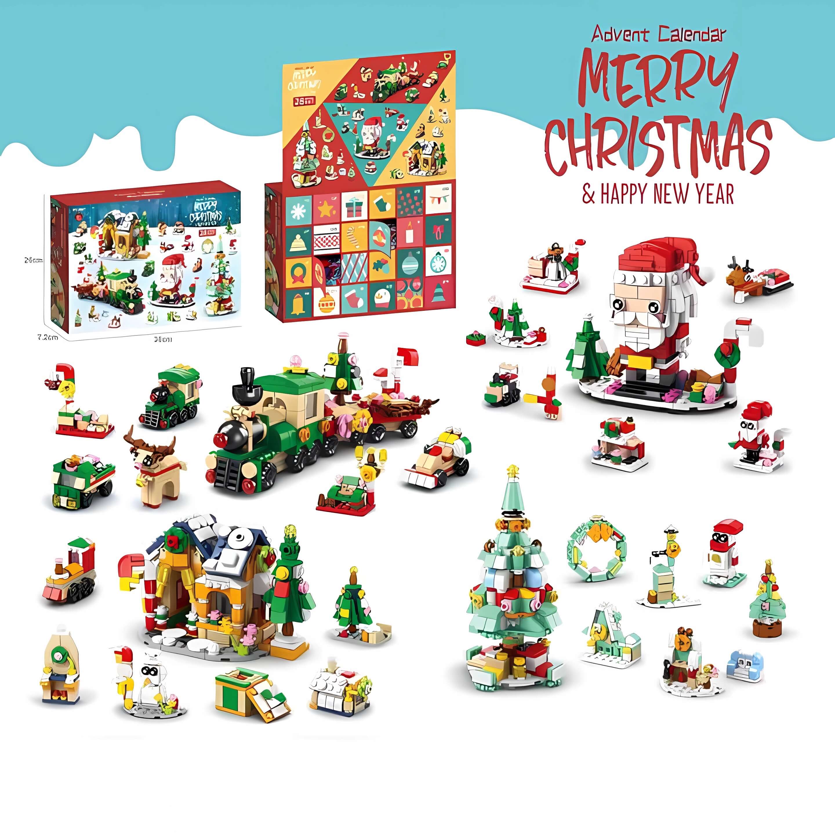 Early Xmas Sale 50% OFF-Advent Calendar Kids With Christmas Building Blocks