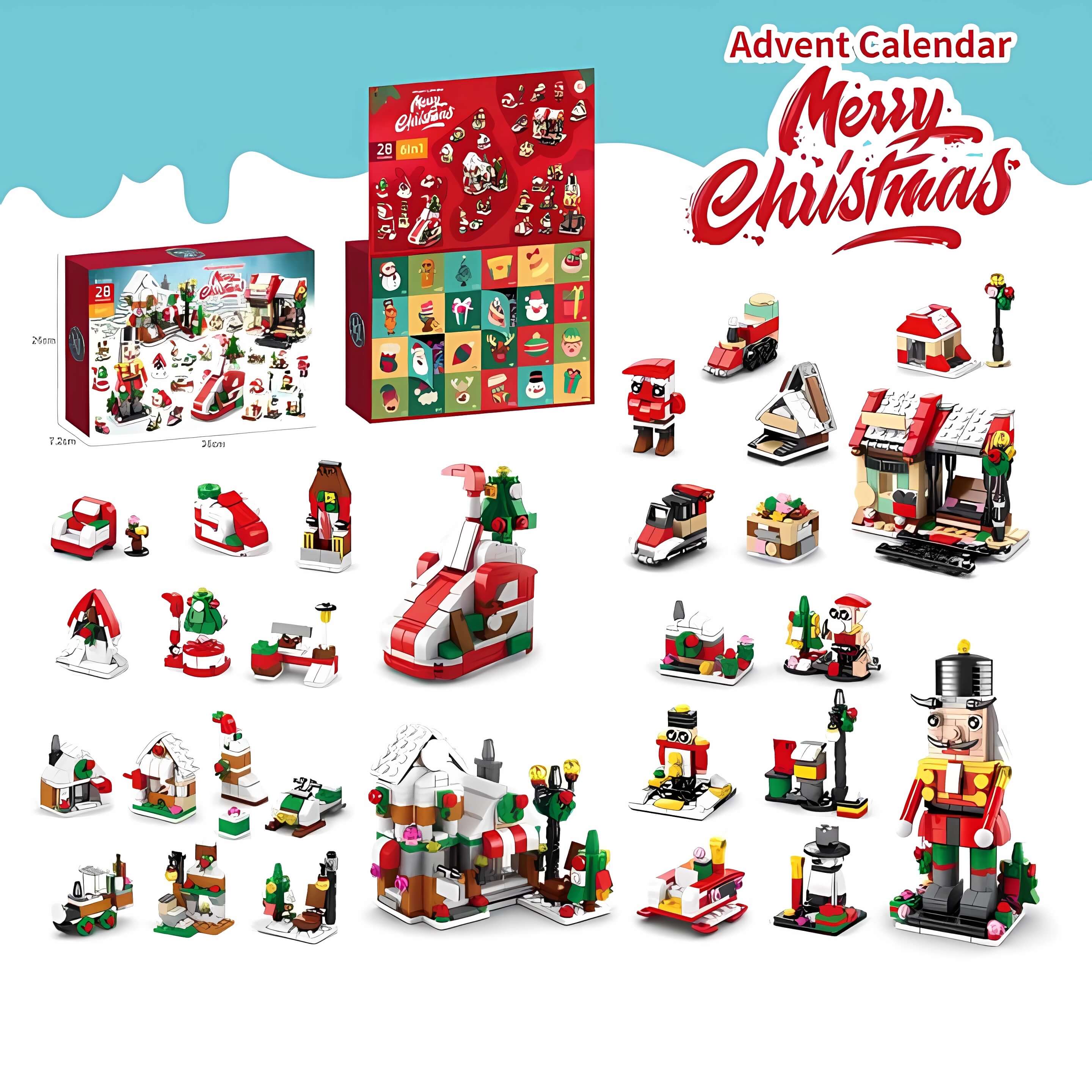 Early Xmas Sale 50% OFF-Advent Calendar Kids With Christmas Building Blocks