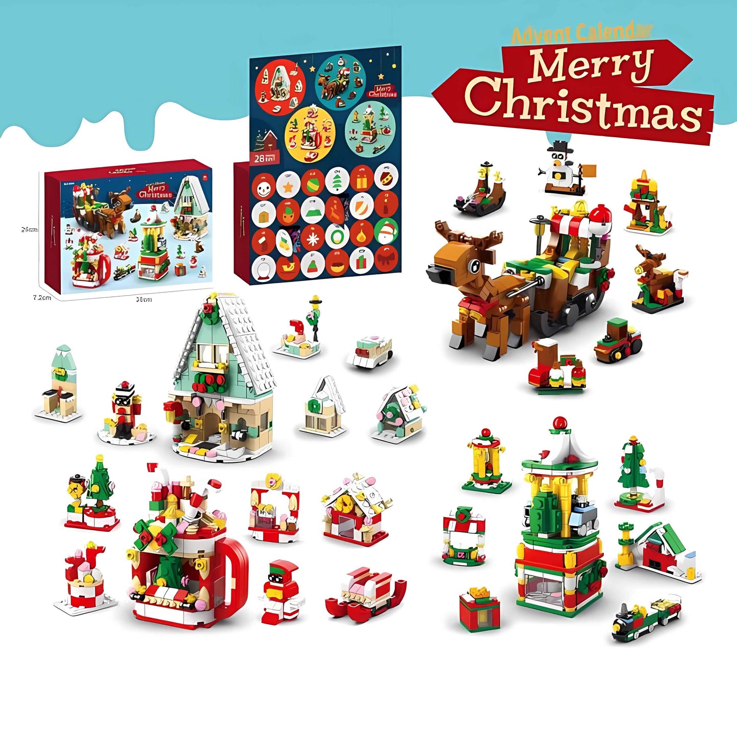 Early Xmas Sale 50% OFF-Advent Calendar Kids With Christmas Building Blocks