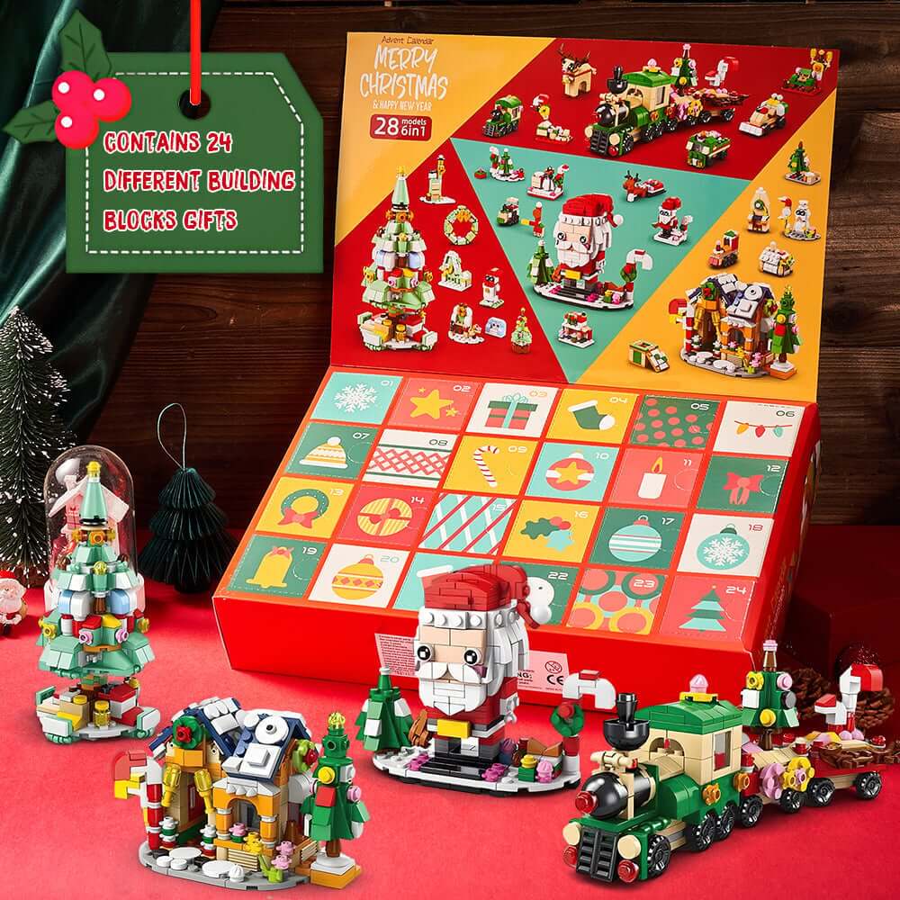 Early Xmas Sale 50% OFF-Advent Calendar Kids With Christmas Building Blocks