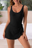 Women's Tummy Control One Piece Swimsuit With Skirt