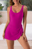 Women's Tummy Control One Piece Swimsuit With Skirt