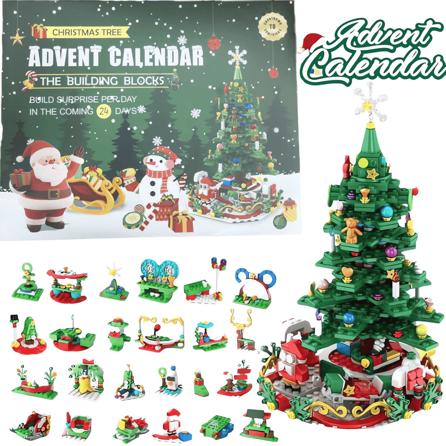 Early Xmas Sale 50% OFF-Advent Calendar Kids With Christmas Building Blocks