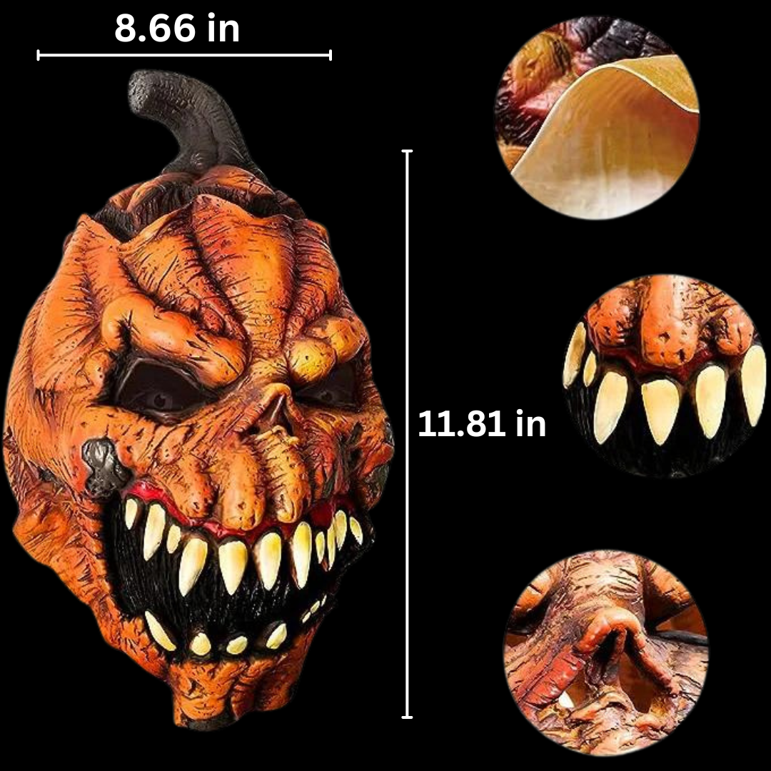 Pumpkin Mask With a Movable Jaw