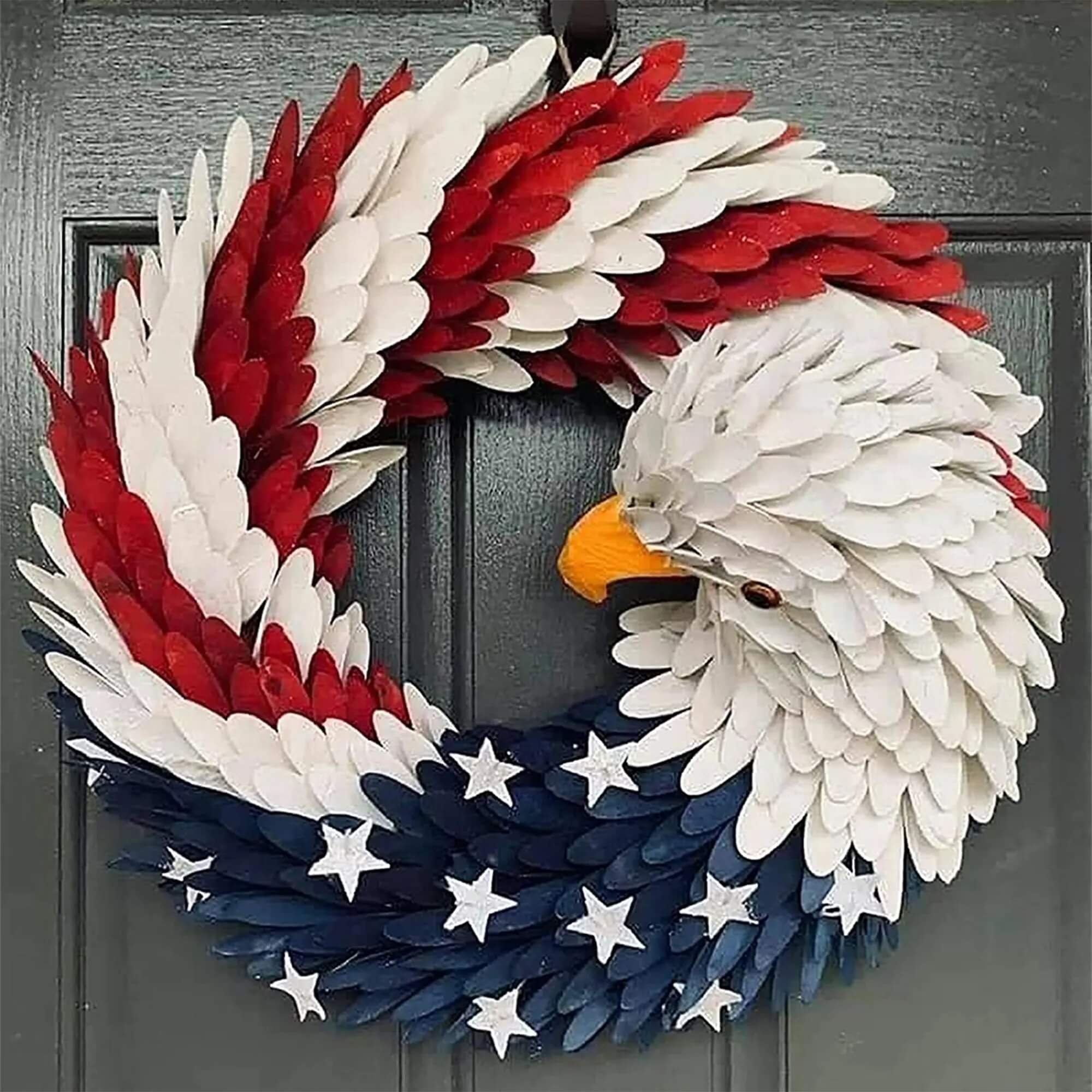 American Eagle Patriotic Wreath Memorial Day Veteran Day 4th of July