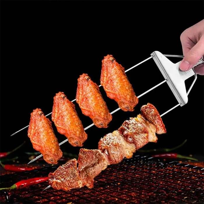 2 PCS - 3 Way Grill Skewers - GrillSavant