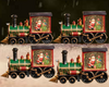 🎁 Christmas Gift 🚂🎅 Christmas Train Illuminated, Lantern Decoration With Snow Globe, Santa Claus.